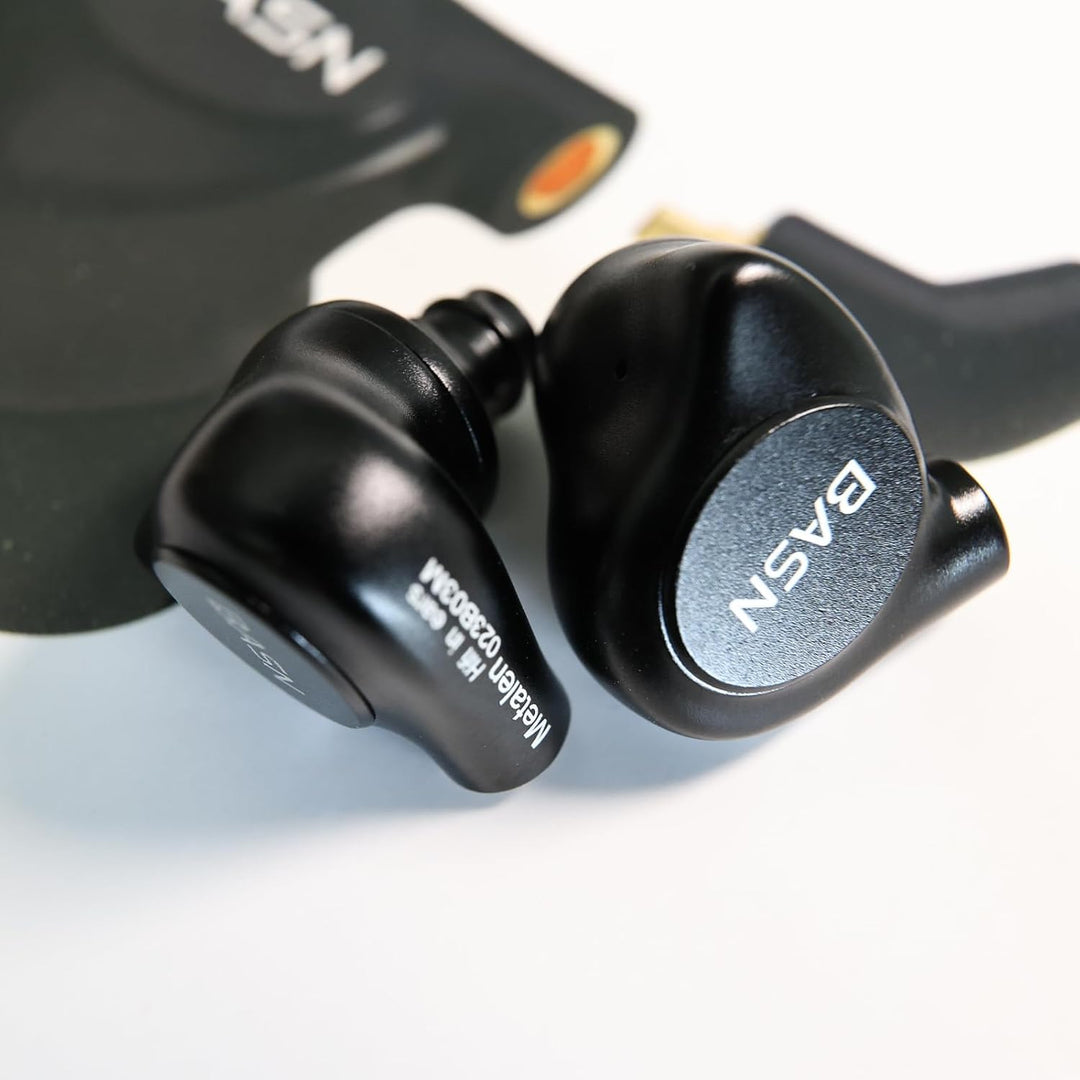 BASN Auriculares intraurales de metal con monitores para músicos, I...
