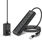 Rosonway, RSH-A107, hub USB 3.2 de 7 puertos, alimentado, adaptador 12V/2A