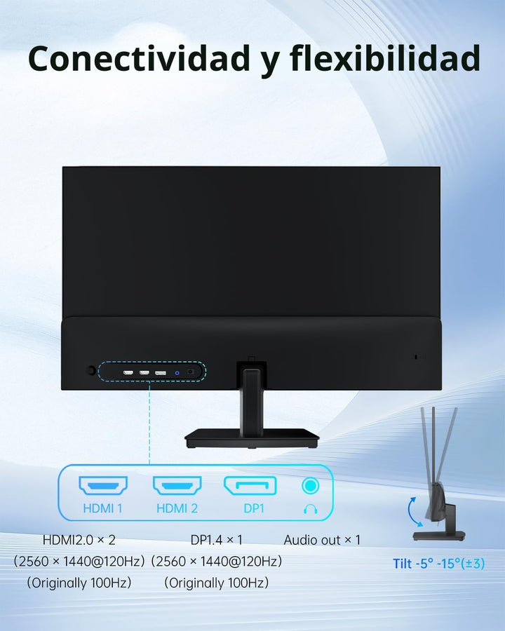 KTC - Monitor de computadora de 27 pulgadas - Pantalla QHD (2560 x...