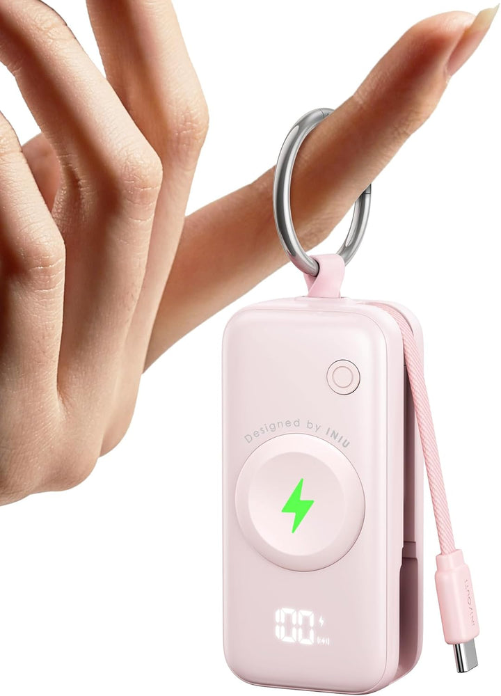 INIU Cargador portátil 3 en 1, batería externa de 5000mAh con carga...