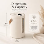 Humidificador inalámbrico para el hogar, dormitorio, oficina, guardería y viajes, carga USB-C, niebla fría
