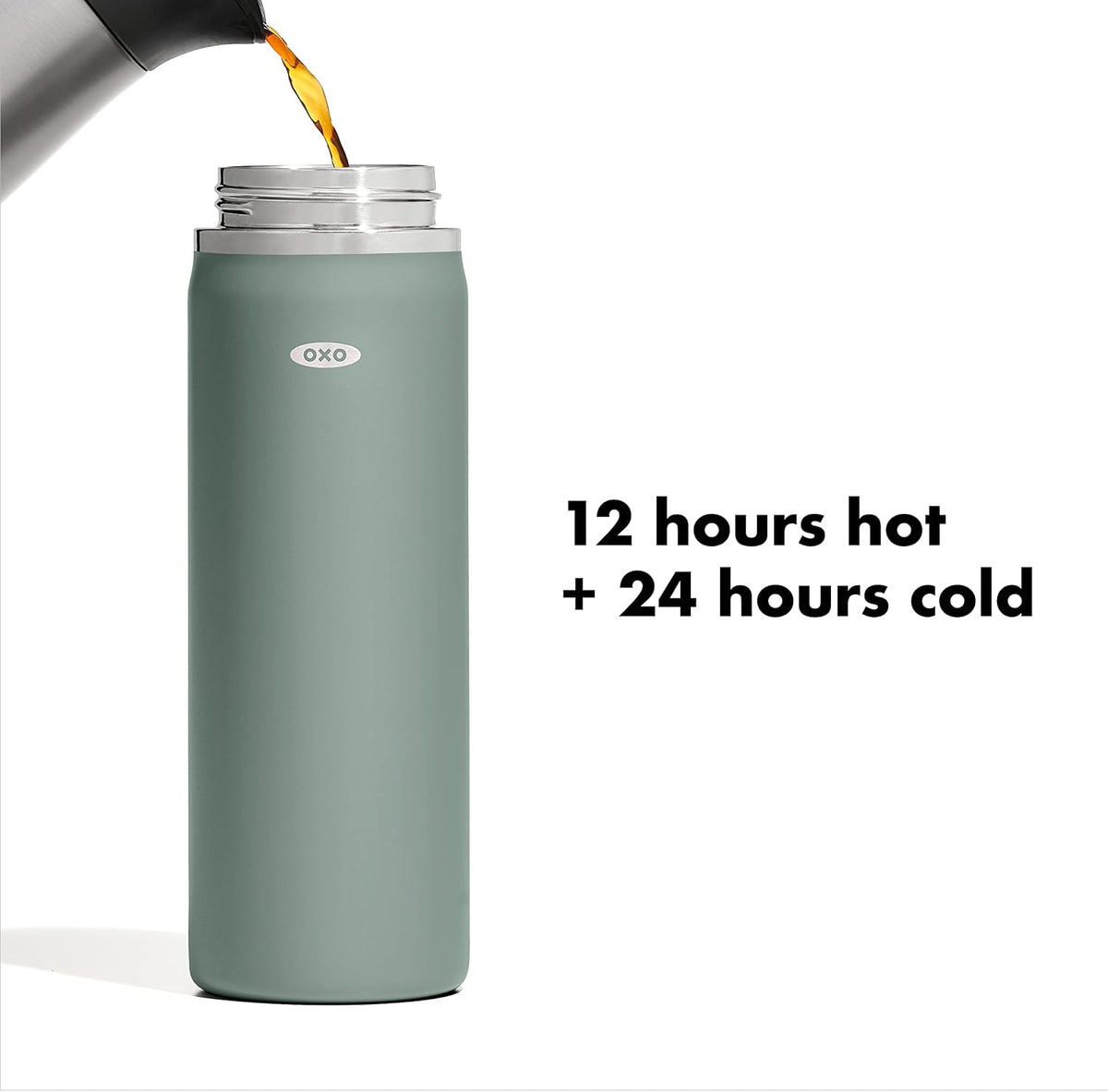 OXO Good Grips - Taza de café de viaje de 20 onzas con tapa SimplyClean™ a prueba de fugas, color jade