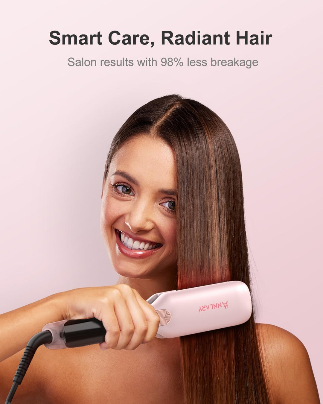 ANNLARY Plancha para el cabello, plancha plana de 1.75 pulgadas con...