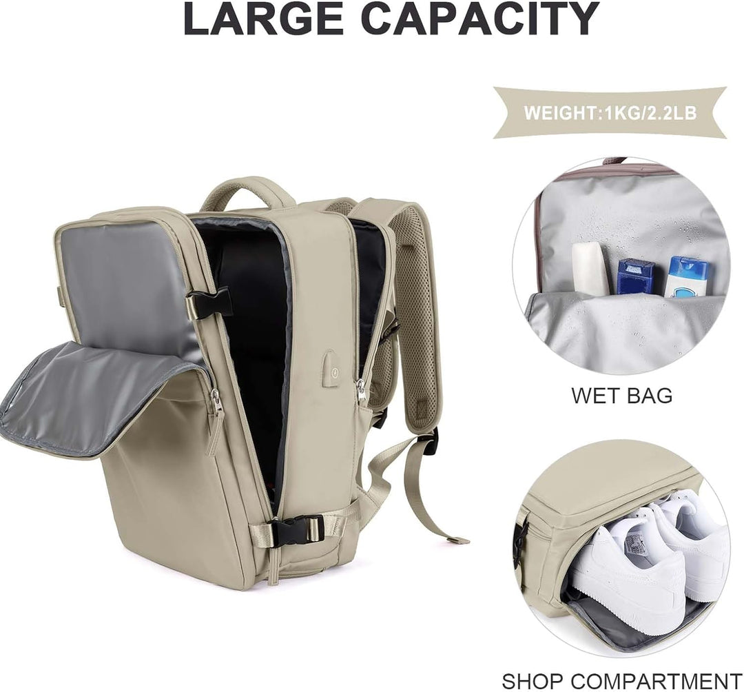 coowoz Mochila de mano para mujeres y hombres, mochila de viaje apr...
