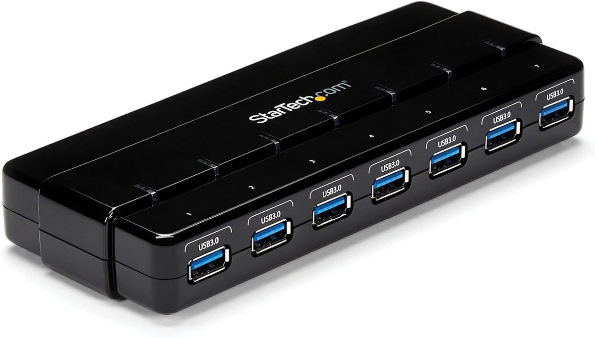 StarTech.com, ST7300USB3B, hub USB 3.0 de 7 puertos, alimentado