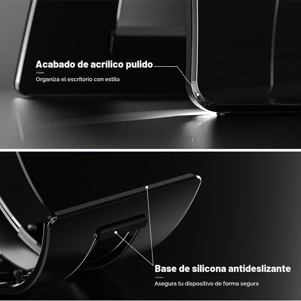 Yikola Soporte Vertical para Laptop para Escritorio, Organizador Ah...