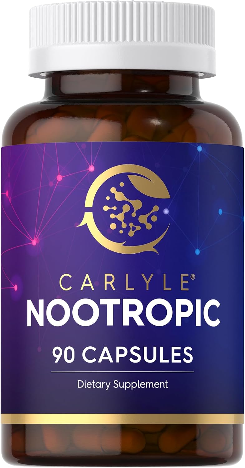 Carlyle Suplemento nootrópico Brain | 90 cápsulas | con cafeína, B1...