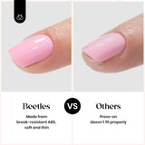Beetles - Kit de uñas postizas a presión, 720 unidades, 24 colores,...