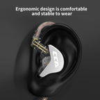 CCA CRA - Auriculares intraurales, diafragma ultrafino, Negro, 2-Sin micrófono