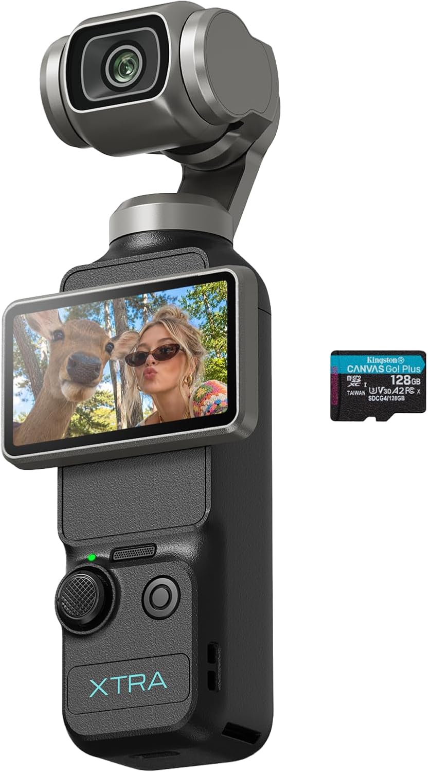 Xtra Muse con microSD de 128 GB, cámara de vlogging con videos CMOS de 1 pulgada