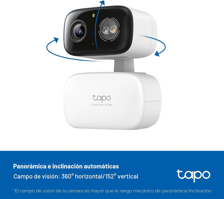 Tapo - Cámara de seguridad 2K de 3 MP con inclinación para interior...