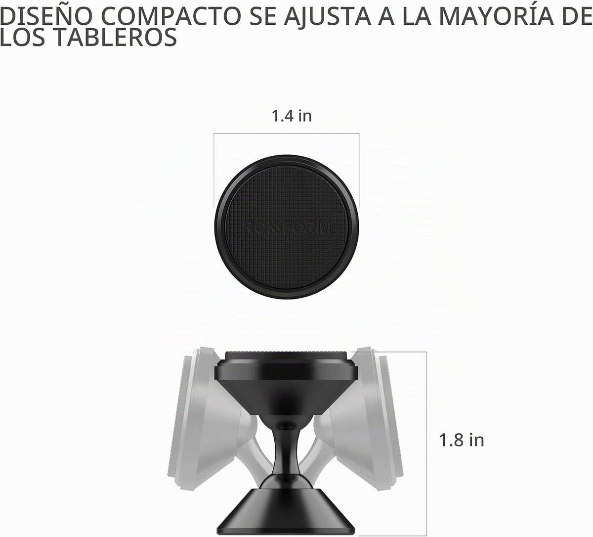 Rokform - Soporte magnético ajustable para automóvil, giratorio de 360
