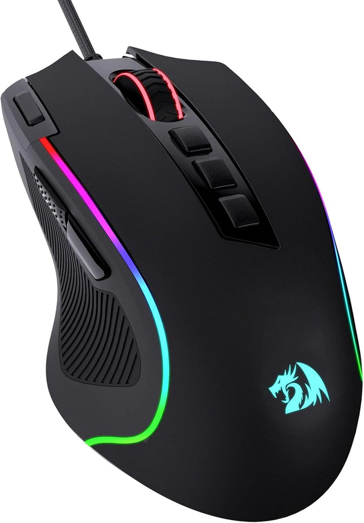 Redragon M612 Predator - Mouse para juegos RGB con cable, 8000 DPI,...