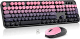 MOWUX - Combo de teclado y mouse inalámbricos, máquina de escribir...