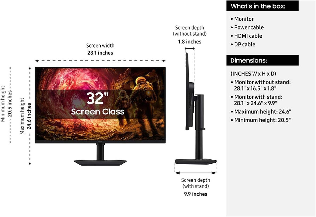 Samsung Odyssey G5 (G50F) Series QHD Monitor para juegos de 32"...