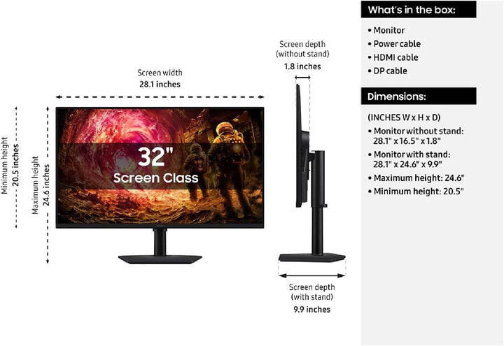 Samsung Odyssey G5 (G50F) Series QHD Monitor para juegos de 32"...