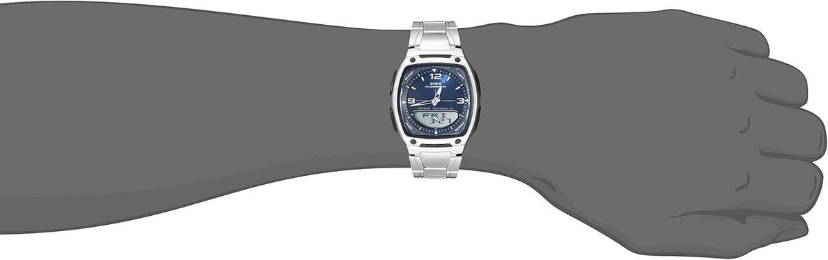 Casio AW81D-2AV reloj analógico-digital de acero inoxidable para hombre