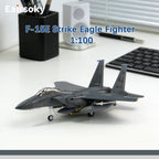 Escala 1:100 F-15E Strike Eagle Modelo de Caza Militar de Metal Fundido a Presión para Colección o Regalo Cola LN