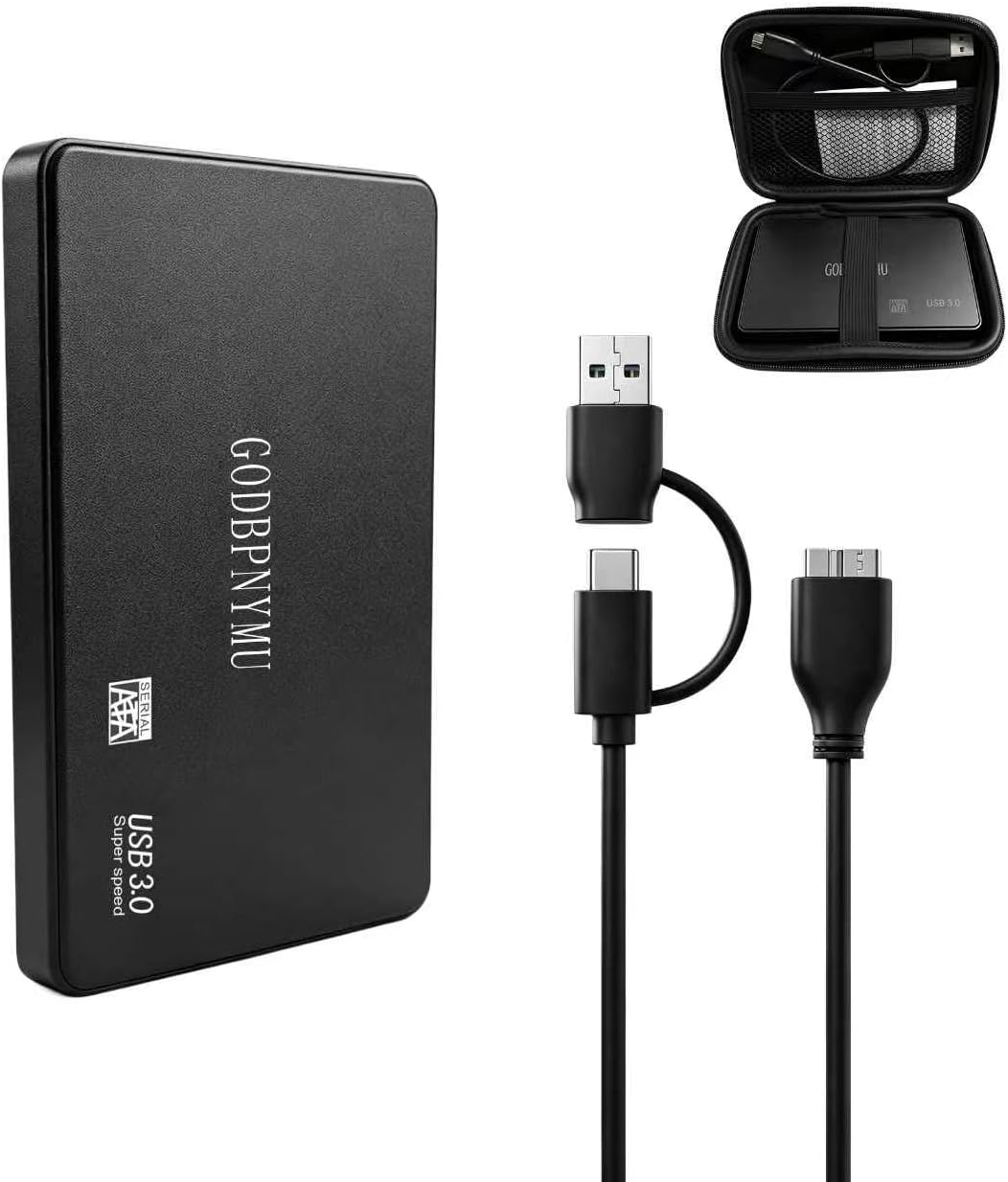 GODBPNYMU Disco duro externo 1 TB HDD USB 3.0 Almacenamiento portát...