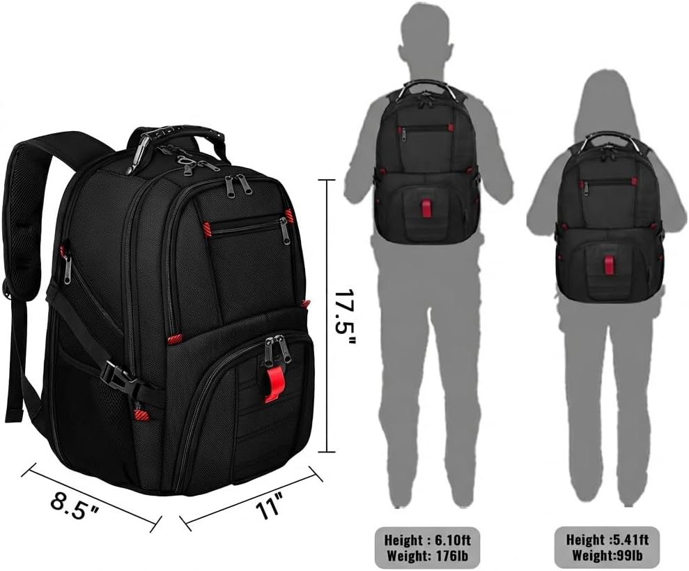 YOREPEK Mochila de viaje, mochilas para laptop de 15.6 pulgadas par...