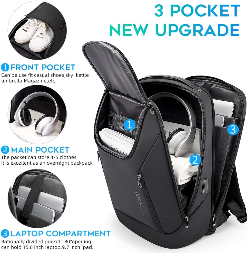 BANGE Mochila inteligente de negocios, impermeable, para laptop de...