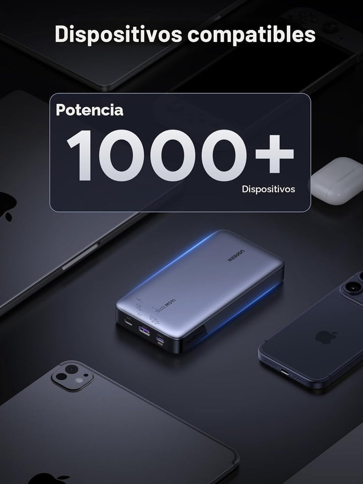 UGREEN Power Bank 25,000mAh 145W Cargador portátil para laptop, paq...
