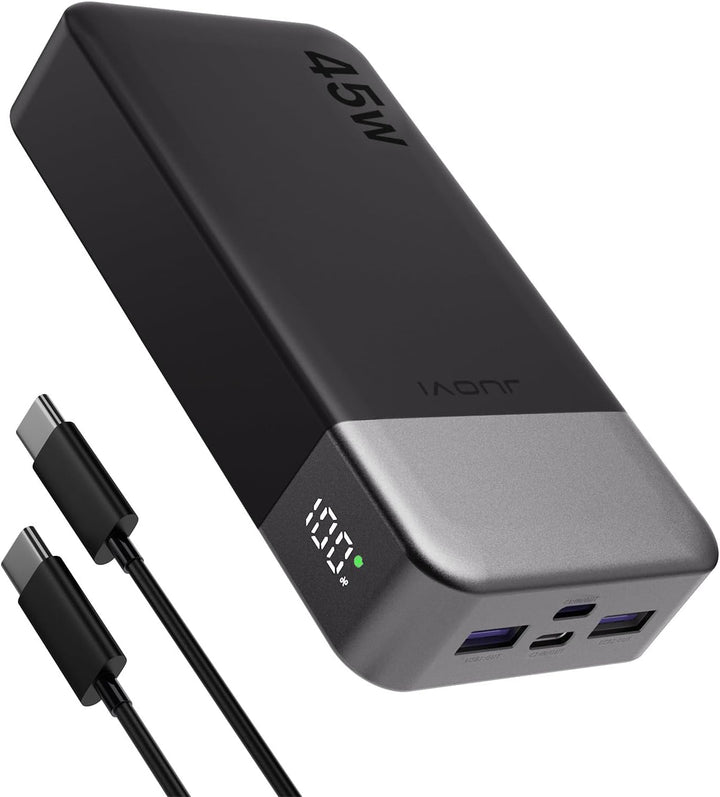 JUOVI Cargador portátil J2621, 20000mAh 45W, batería de carga rápid...