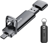 SSK Unidad flash USB C dual de 128 GB, 2 en 1 tipo C+ USB A 3.2 Gen...