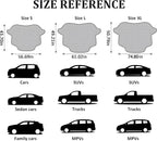 Protector contra nieve y hielo para parabrisas de automóvil, con bordes magnéticos, 4 capas de grosor, con cubiertas para espejos laterales, fácil de usar para coche, SUV, CRV y camionetas