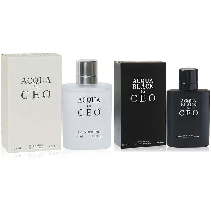 A CENTER Acqua &amp; Acqua Black Cologne - Set de regalo de Eau de...