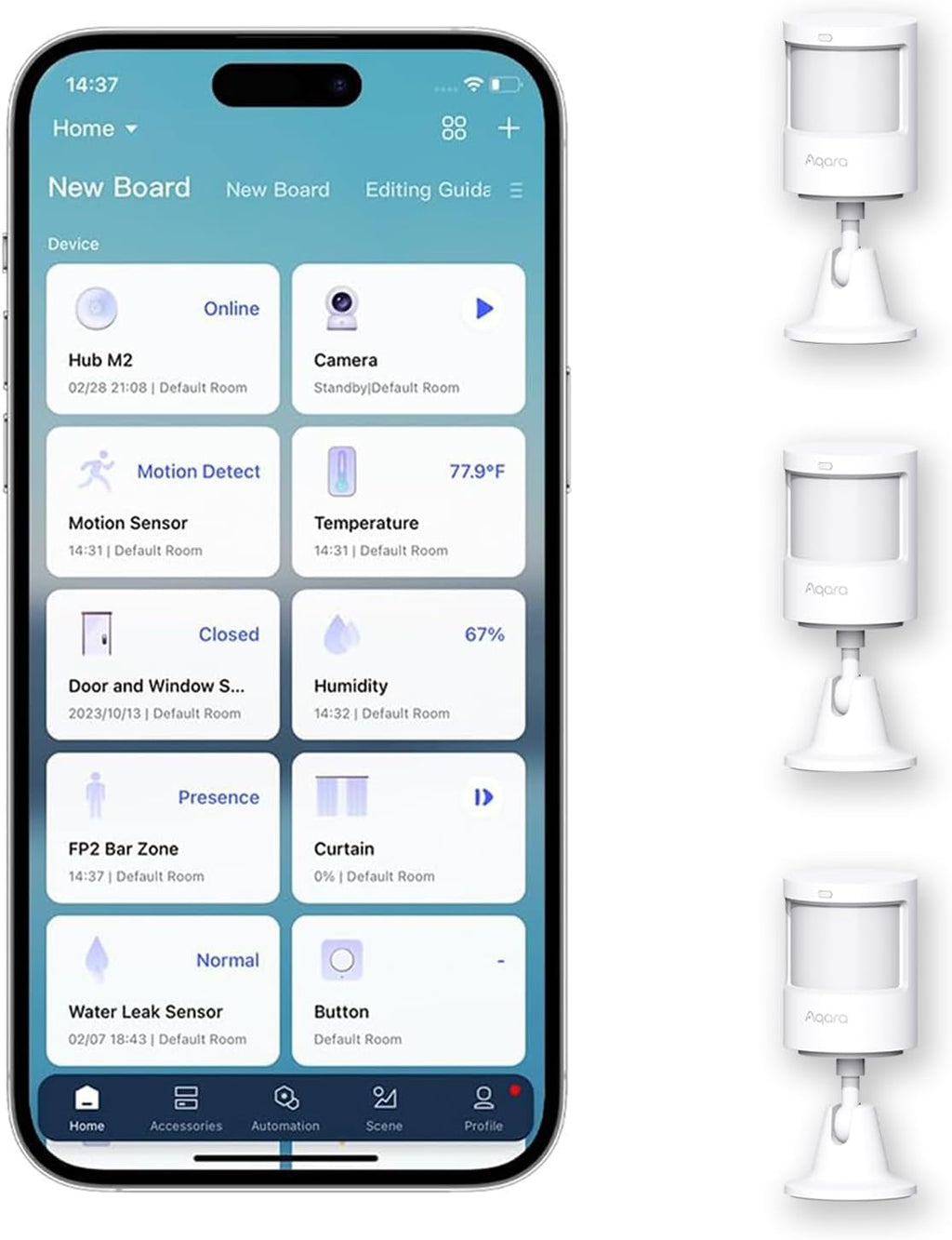 Aqara Zigbee 3.0 Sensor de movimiento P1 paquete de 3, para