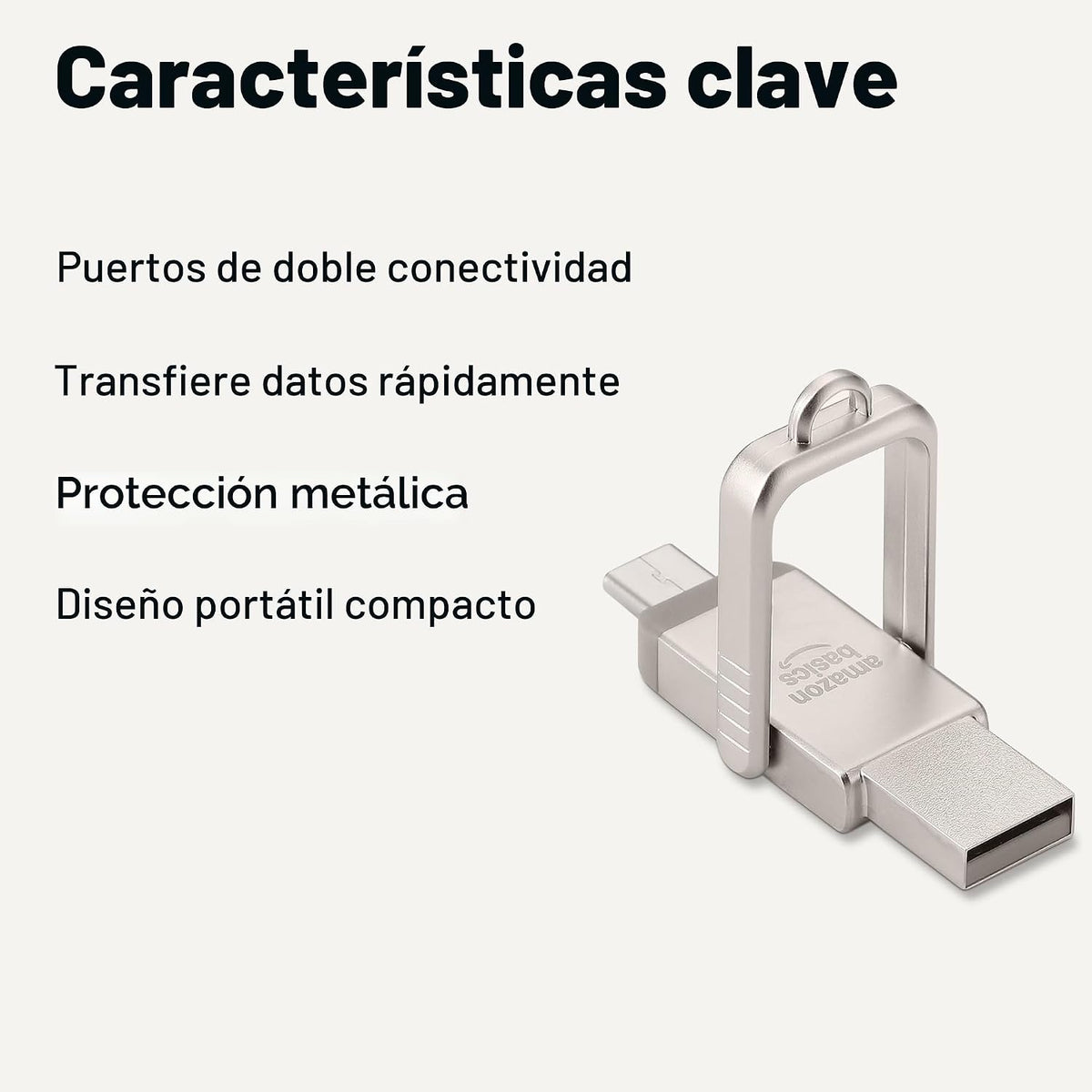 Amazon Basics Unidad Flash USB, Memoria Stick de Pulgar con Puertos...