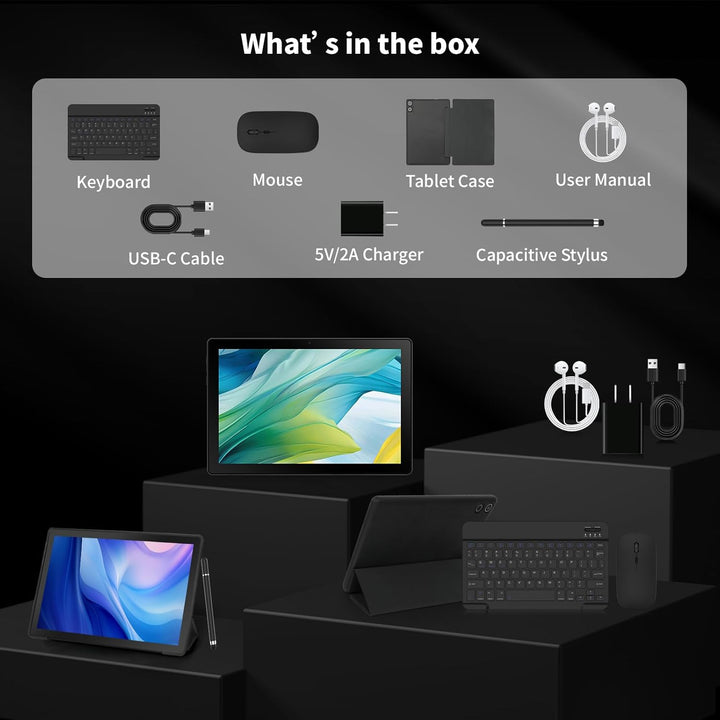Última tableta Android 16 actualizada de 10.1 pulgadas con pantalla...