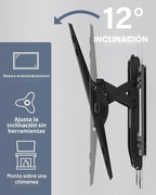 SANUS - Soporte de pared extensible inclinable para televisores de 46 a 90