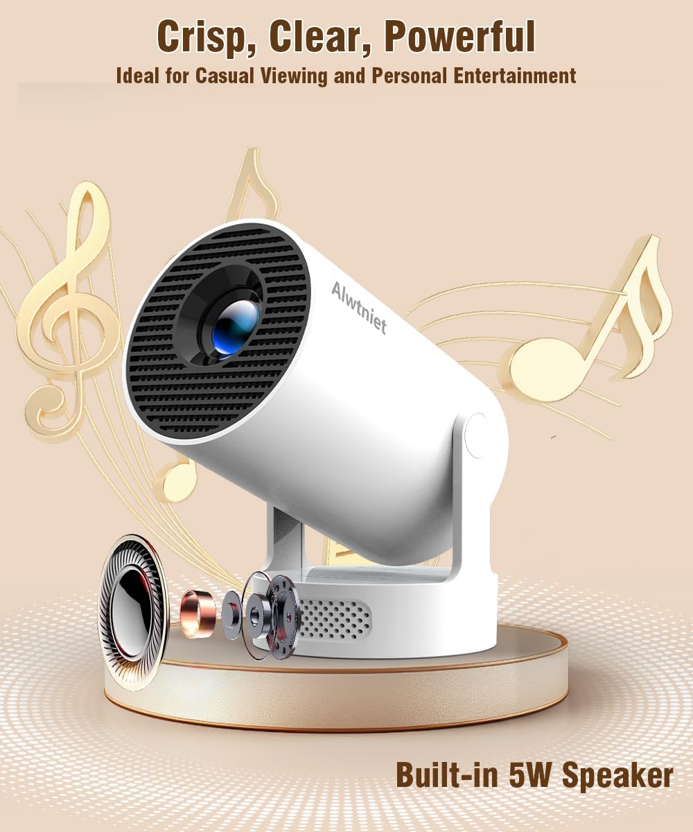 Mini proyector con Wifi 6 y Bluetooth5.4, proyector portátil 4K, pr...