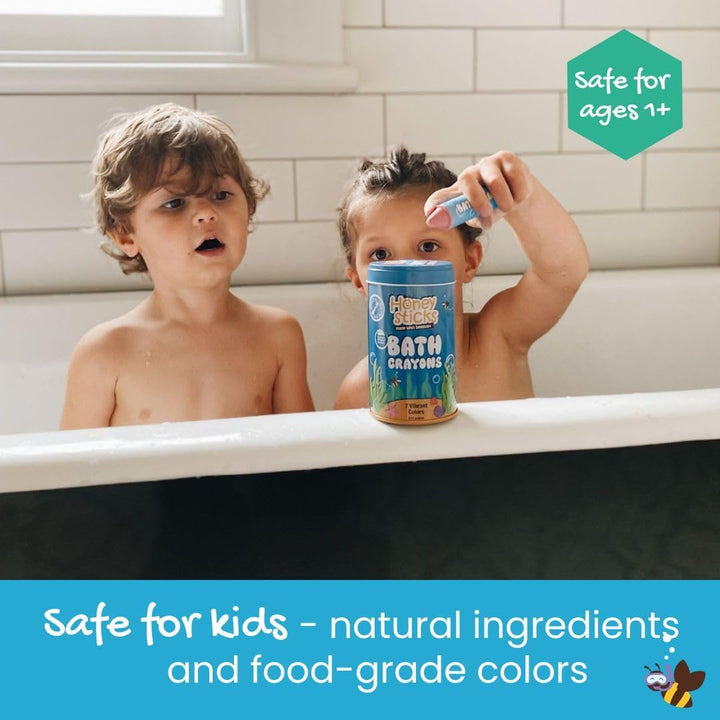 Honeysticks Crayones de baño súper jumbo no tóxicos para