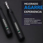 Hererope - Cuerda de saltar 3 en 1 para hombres y mujeres, 1/6 lb, 1/4 lb, 1/2 lb, juego de cuerda de saltar con pesos intercambiables con rodamiento de bolas de precisión, agarre de cuero