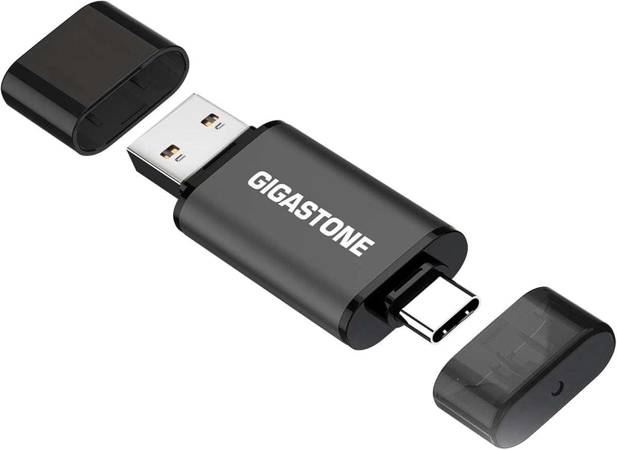 GIGASTONE - Unidad flash USB dual de 256 GB, USB 3.2 Gen 1, USB C+A...