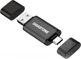 GIGASTONE - Unidad flash USB dual de 256 GB, USB 3.2 Gen 1, USB C+A...