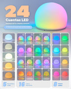 Lámpara Luz nocturna de huevo blanda profesional para niños, luz suave con varios colores, luz interactiva para aliviar el estrés, juguetes para ansiedad, 5 niveles de brillo, atenuación automática en 30 minutos