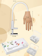 Mano de práctica para uñas acrílicas - Mano de práctica, 1 mano falsa con 200 puntas de uñas