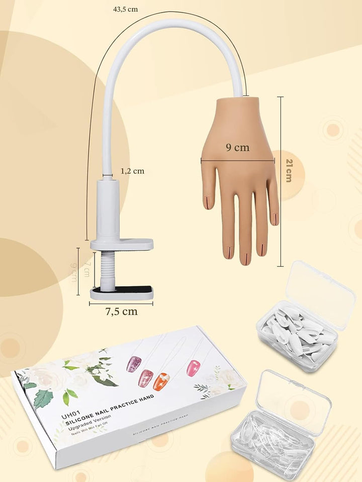 Mano de práctica para uñas acrílicas - Mano de práctica de uñas de...
