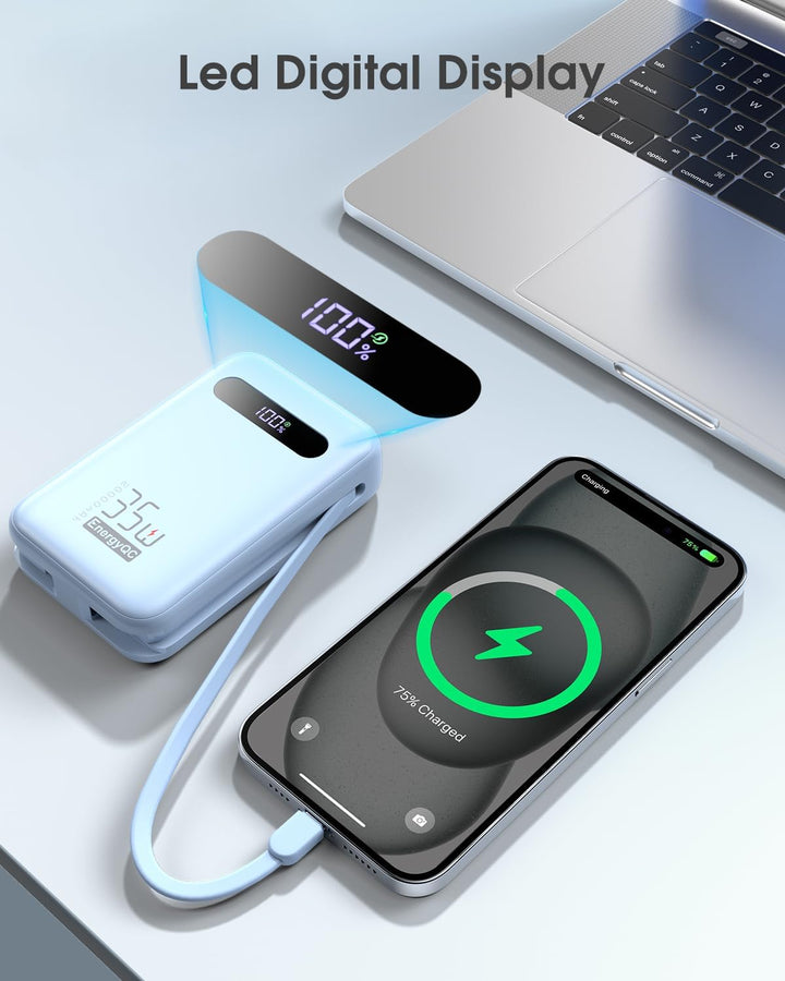 EnergyQC Cargador Portátil de 20000mAh, Banco de Energía de Carga R...