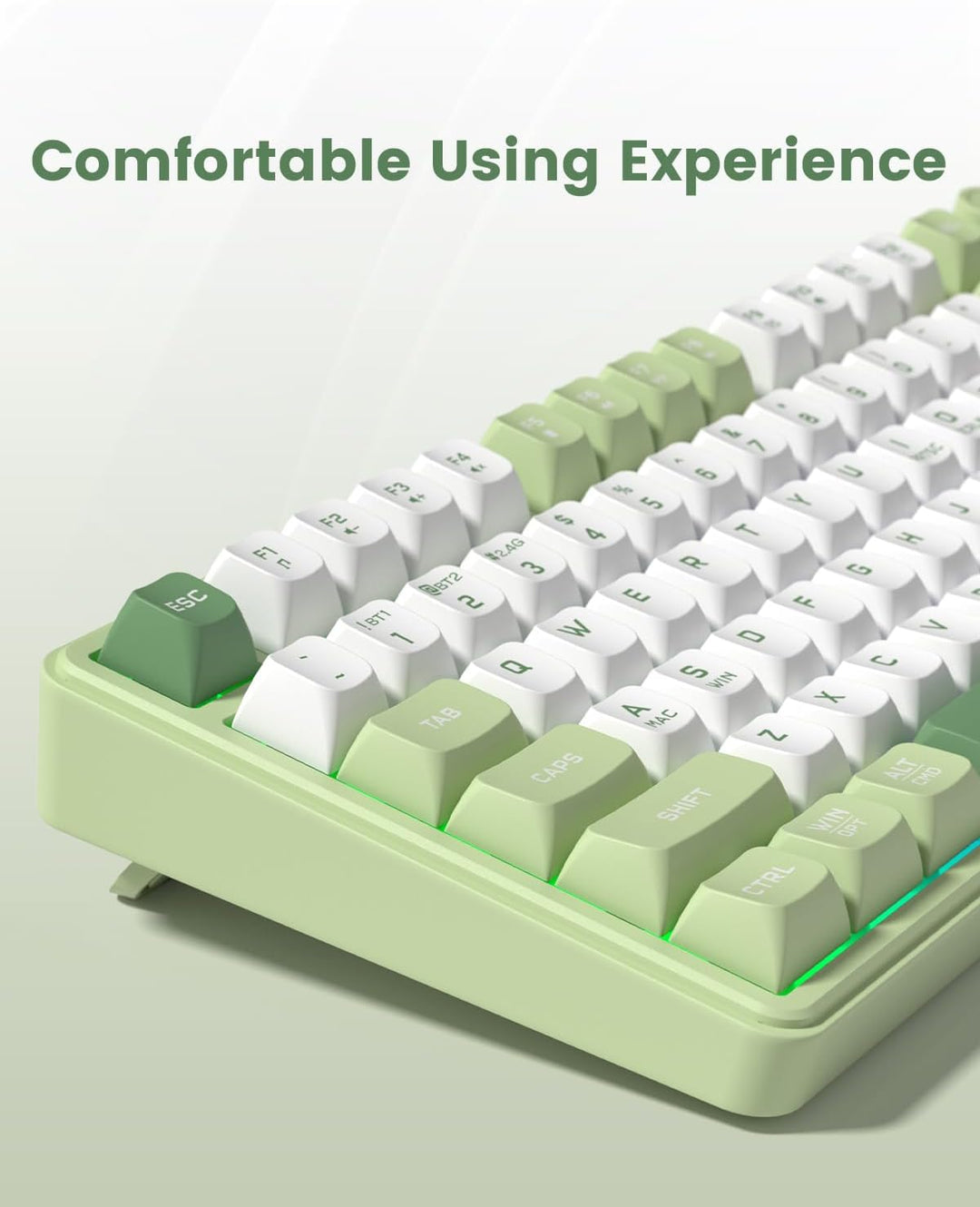 Womier DK75 75% Wireless Gaming Keyboard, RGB Backlit Creamy Keyboa...