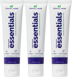 Dental Herb Company Essentials Pasta de dientes sin flúor, paquete de 3, 4, 4 oz (paquete de 3)
