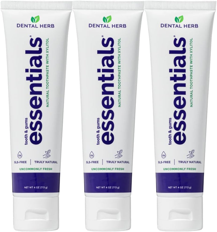 Dental Herb Company Essentials Pasta de dientes sin flúor, paquete...
