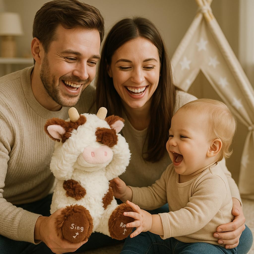 Hopearl Peek A Boo Cow interactivo repite lo que dices, diario de p...