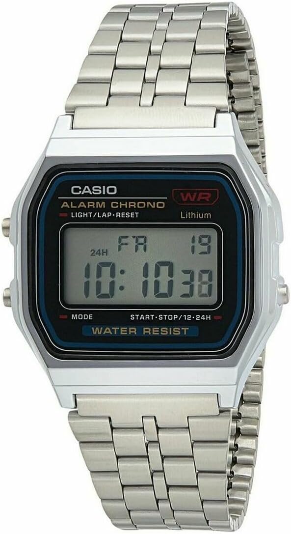 Casio Reloj de pulsera digital clásico A159W-N1DF, Digital