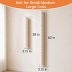 Rascador de pared para gatos de 60 pulgadas de alto