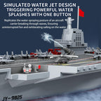 Barco a control remoto de 16 pulgadas para niños, acorazado militar RC de alta velocidad con spray de agua y 2 baterías recargables, juguete de buque de guerra de 15 mph para piscina y lago, modelo de